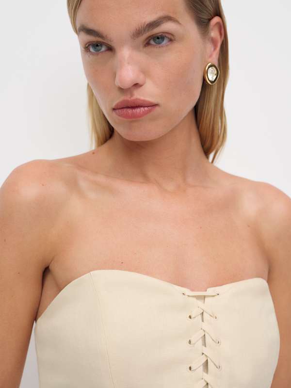 Colette Linen Top - Sugar