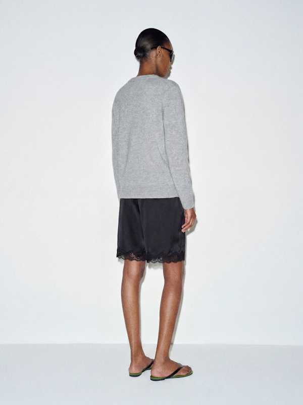 Clara Silk Bermuda Short - Black