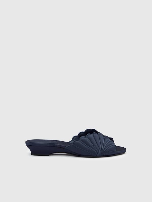 Waldena Baby Wedge - Navy Textile