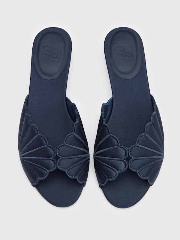 Waldena Baby Wedge - Navy Textile