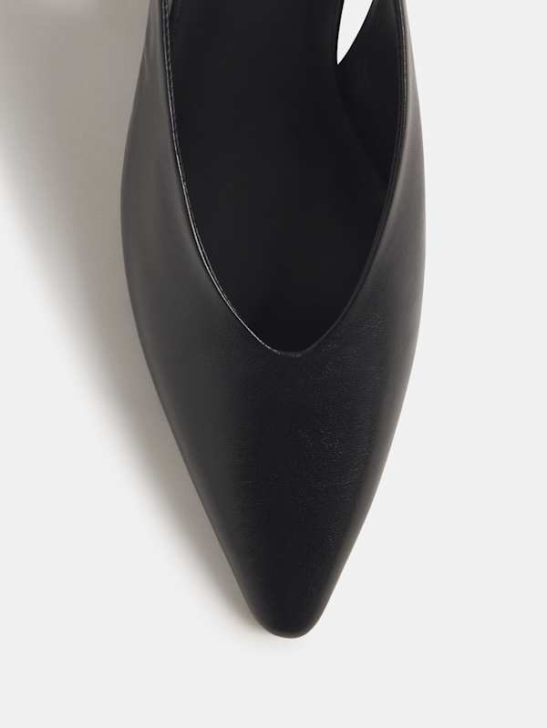 Calista Slingback Heel - Black Leather