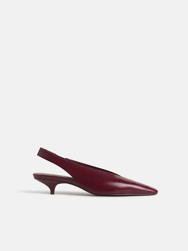 Calista Slingback Heel - Oxblood Leather