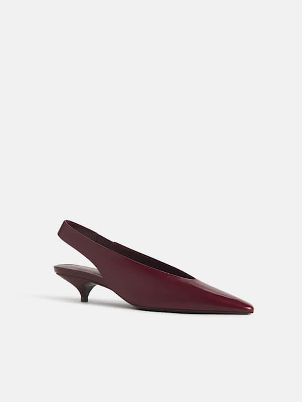 Calista Slingback Heel - Oxblood Leather