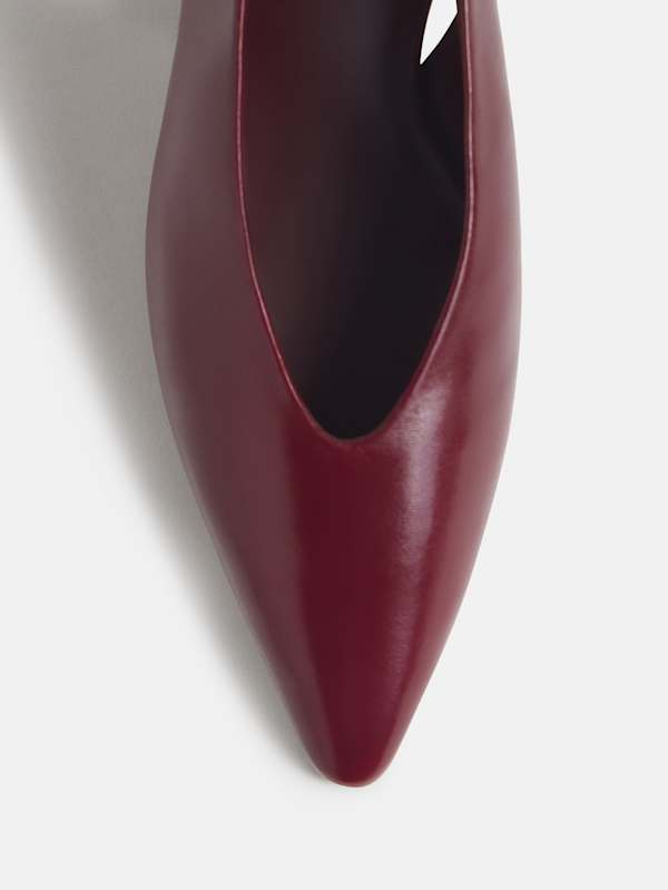 Calista Slingback Heel - Oxblood Leather