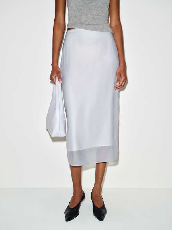 Helen Low Waist Midi Skirt - Icy