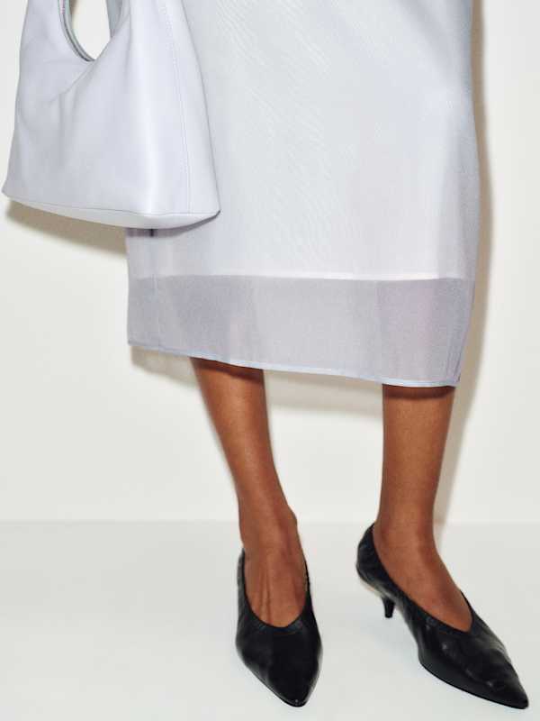 Helen Low Waist Midi Skirt - Icy