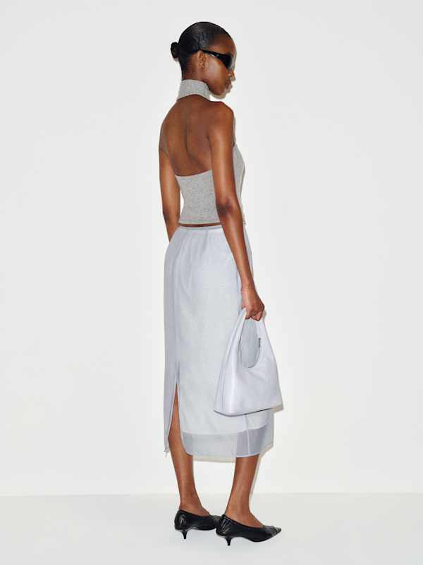 Helen Low Waist Midi Skirt - Icy