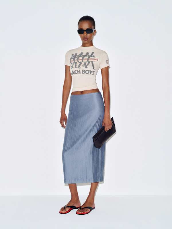 Helen Low Waist Midi Skirt - Viola