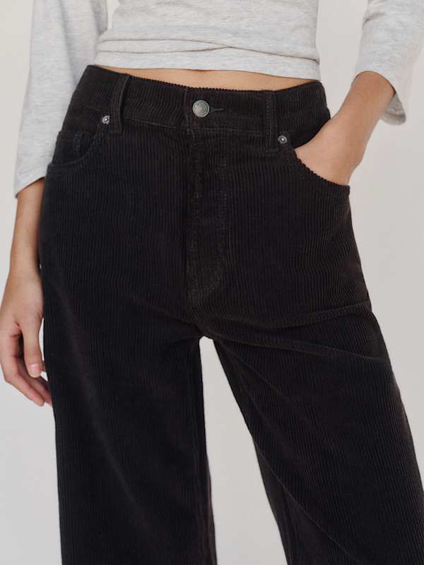 Clyde Low Rise Baggy Jean - Coal Corduroy