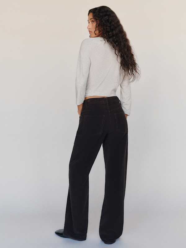 Clyde Low Rise Baggy Jean - Coal Corduroy
