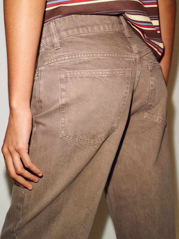 Clyde Low Rise Baggy Jean - Morel