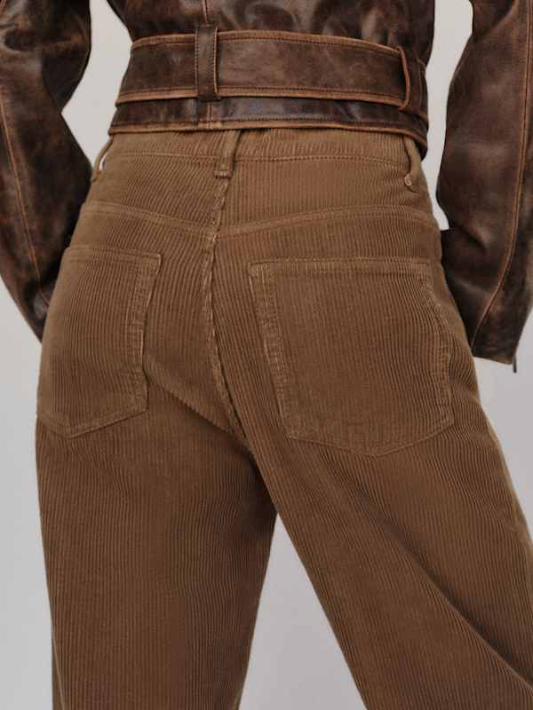 Clyde Low Rise Baggy Jean - Mushroom Corduroy