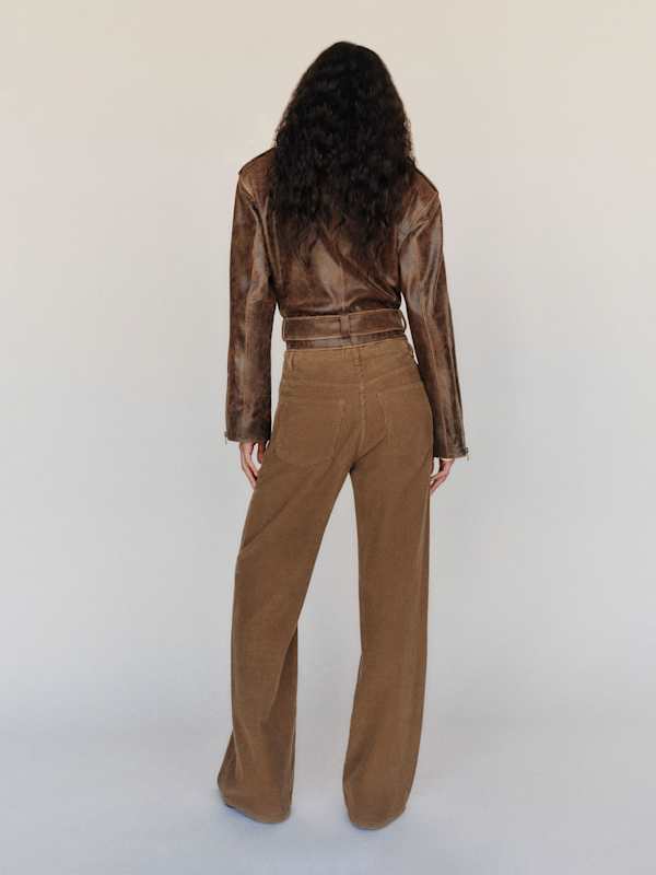 Clyde Low Rise Baggy Jean - Mushroom Corduroy