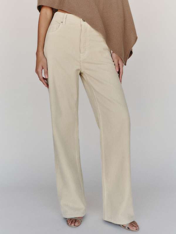 Clyde Low Rise Baggy Jean - Oatmeal Corduroy