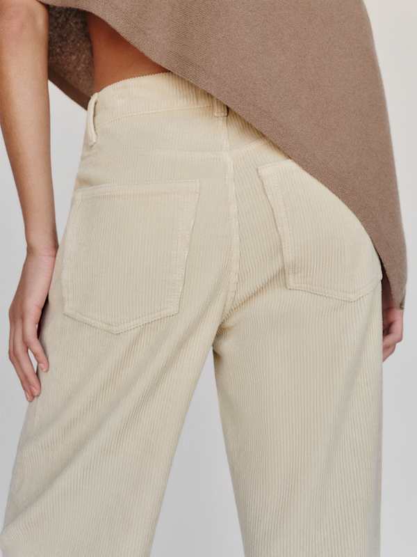 Clyde Low Rise Baggy Jean - Oatmeal Corduroy