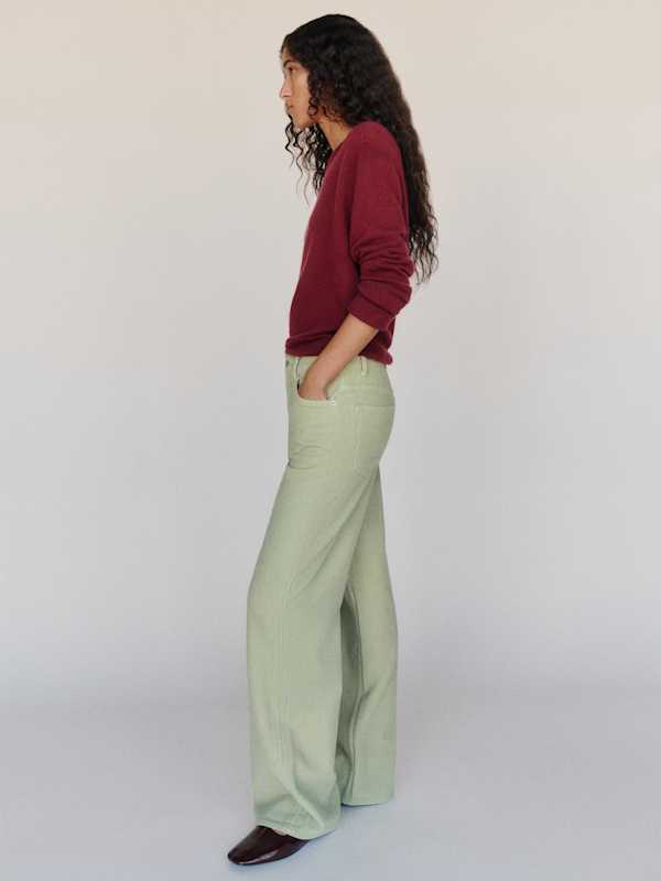 Clyde Low Rise Baggy Jean - Salvia Corduroy