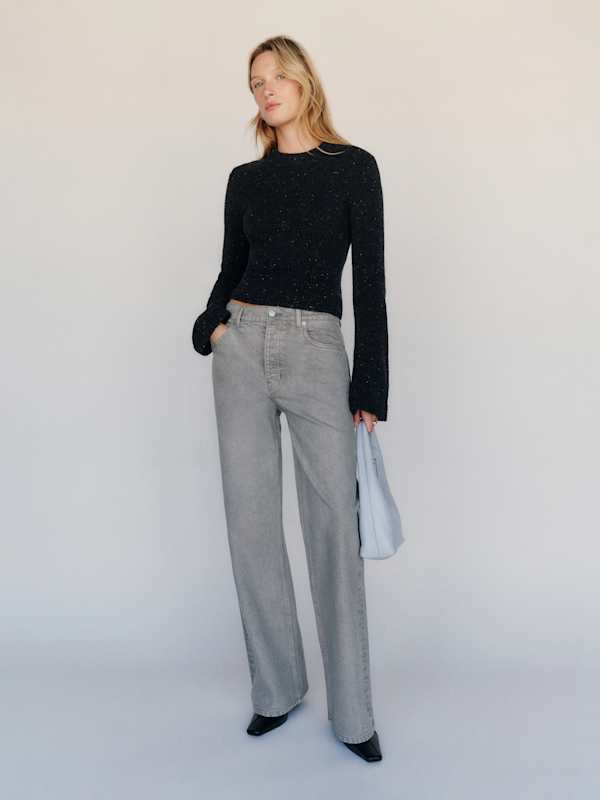 Clyde Low Rise Baggy Jean - Steele