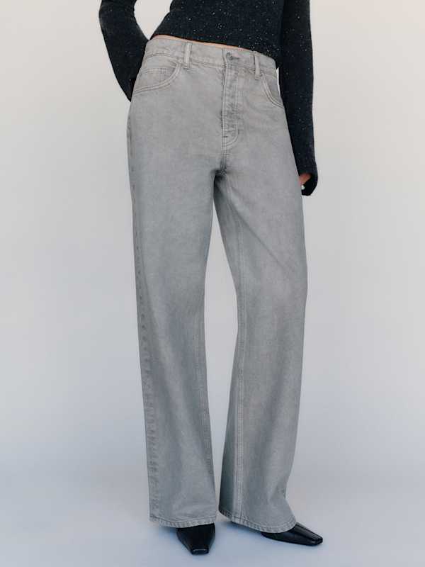Clyde Low Rise Baggy Jean - Steele