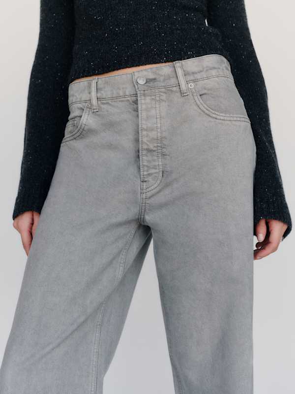 Clyde Low Rise Baggy Jean - Steele
