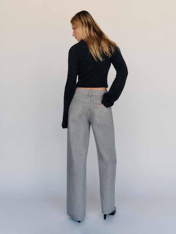 Clyde Low Rise Baggy Jean - Steele