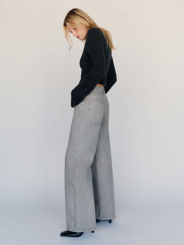 Clyde Low Rise Baggy Jean - Steele