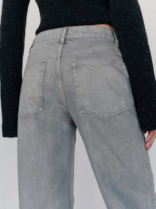 Clyde Low Rise Baggy Jean - Steele