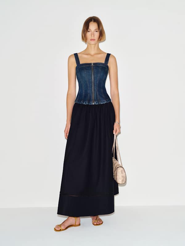 Danielle Stretch Denim Top - Nemi