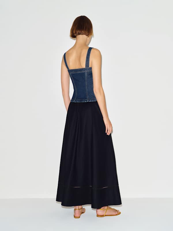 Danielle Stretch Denim Top - Nemi