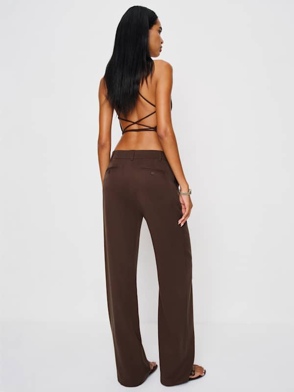Petites Gisele Low Rise Pant - Cafe