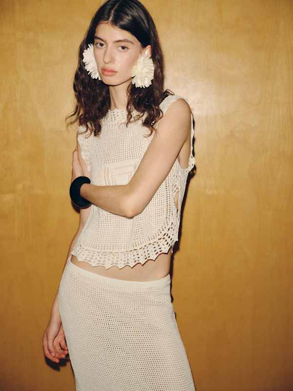 Lassoff Crochet Tank - Gossamer