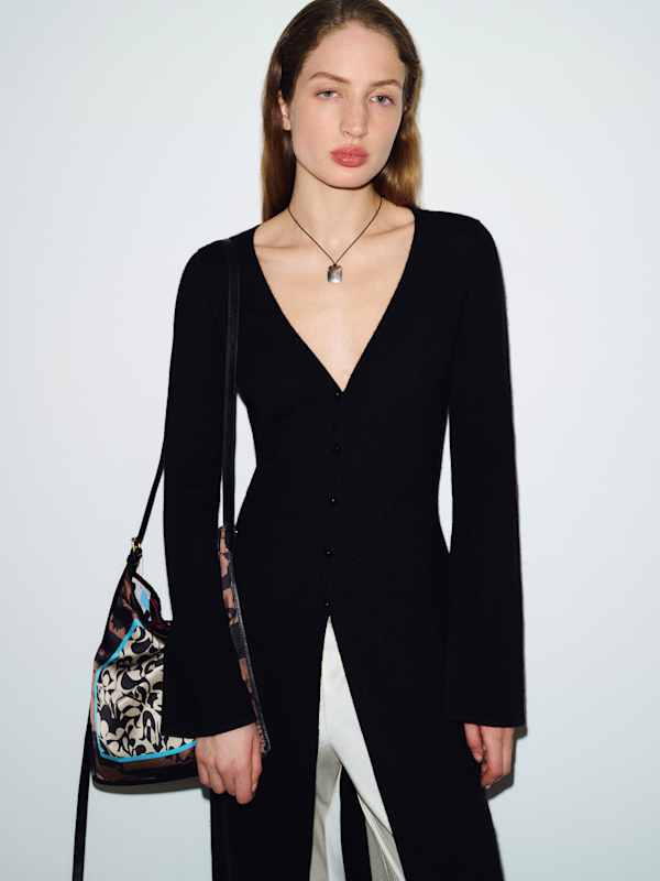 Wells Cashmere Duster - Black