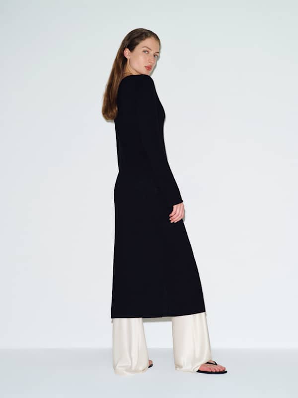 Wells Cashmere Duster - Black