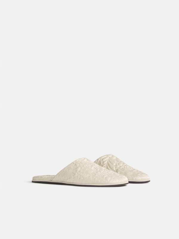 Mules plates Zealand - Satin Fior Di Latte