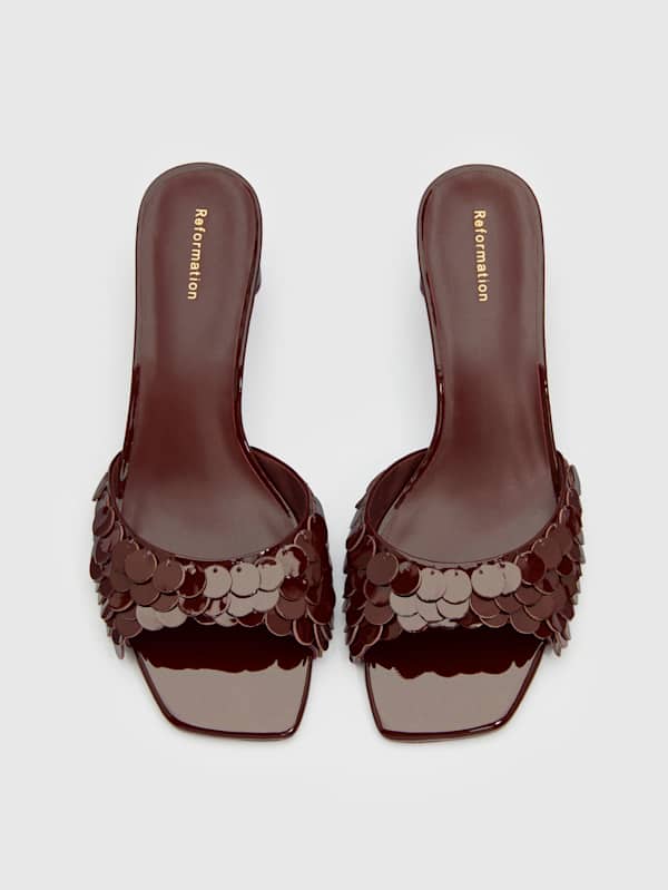 Sandales &agrave; talons Imogen - Ruby Patent Paillettes