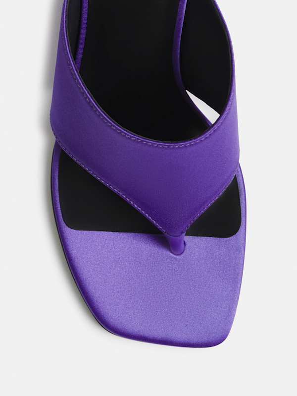 Sherlyn Wedge Thong - Purple Satin