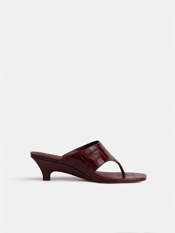 Sherlyn Wedge Thong - Ruby Croc
