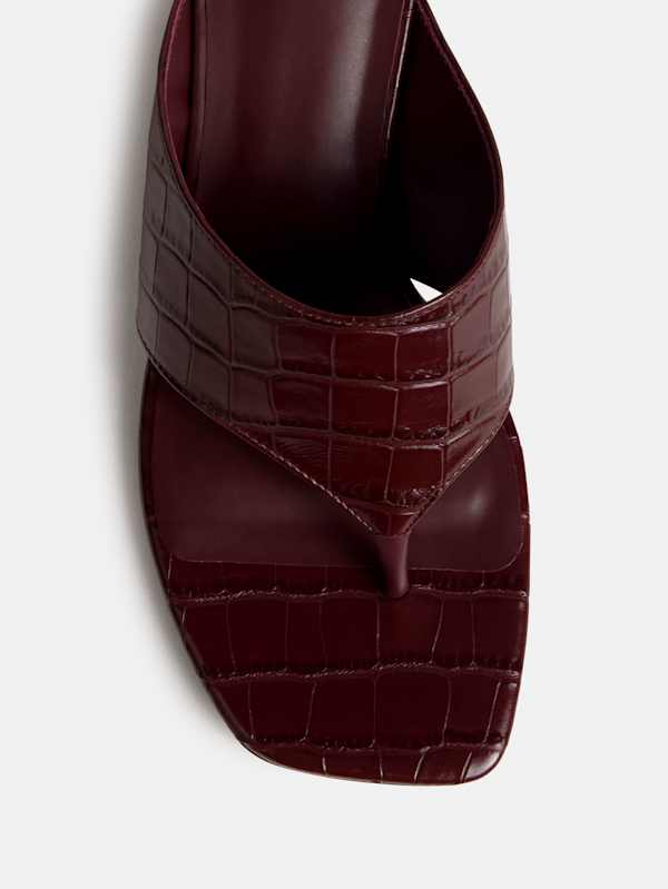 Sherlyn Wedge Thong - Ruby Croc