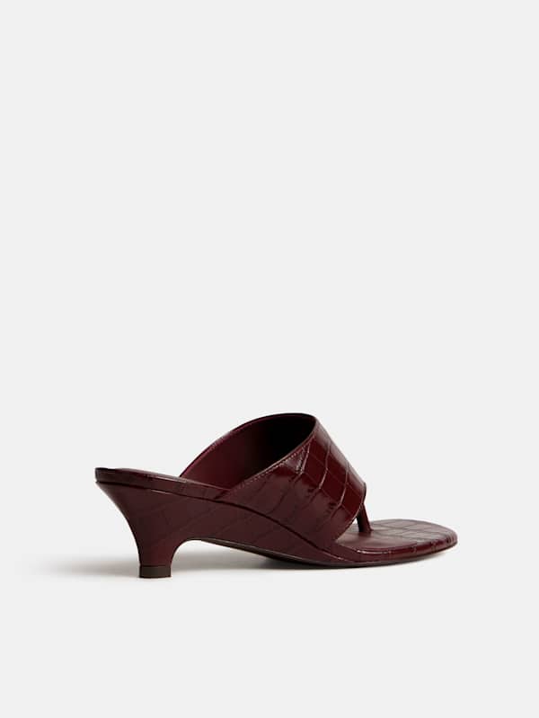 Sherlyn Wedge Thong - Ruby Croc