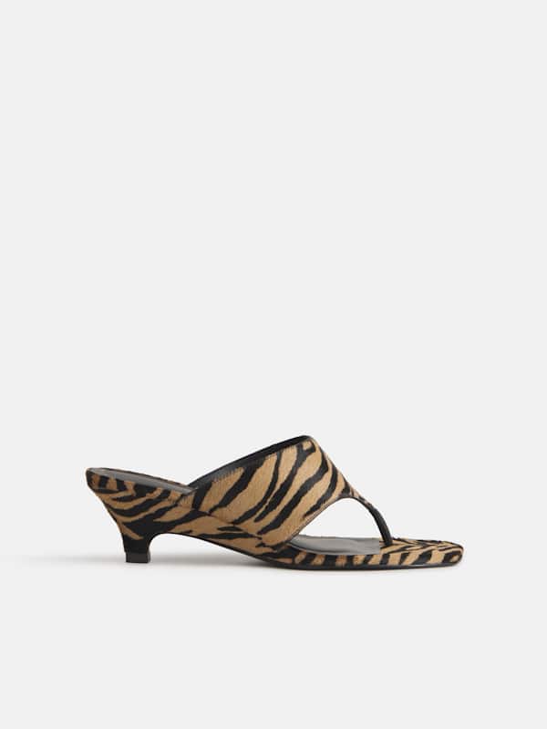 Sherlyn Wedge Thong - Warm Tiger Haircalf