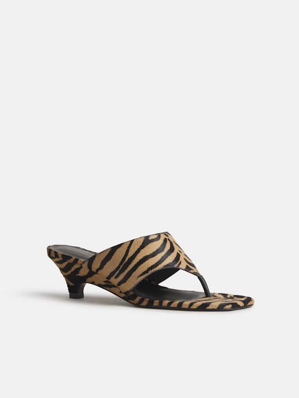Sherlyn Wedge Thong - Warm Tiger Haircalf