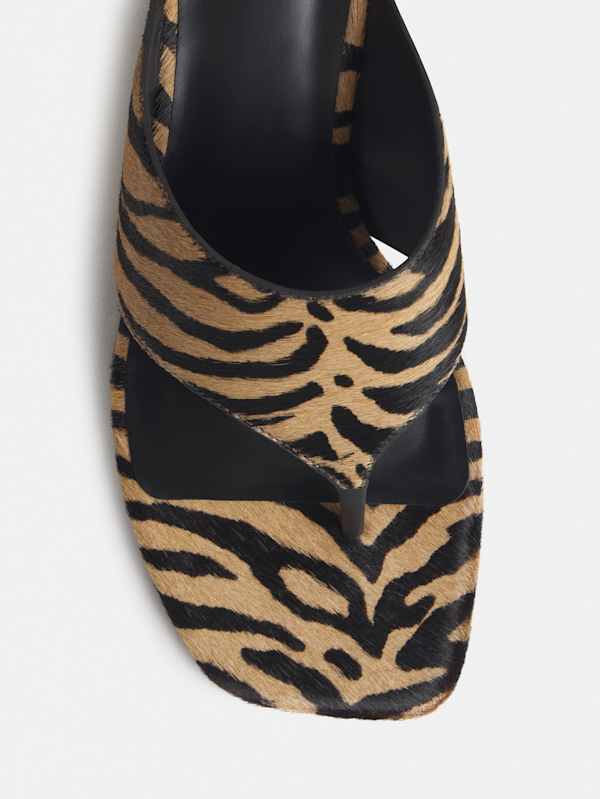 Sherlyn Wedge Thong - Warm Tiger Haircalf
