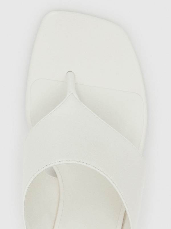 Sandales &agrave; brides et talons Sherlyn - Cuir blanc