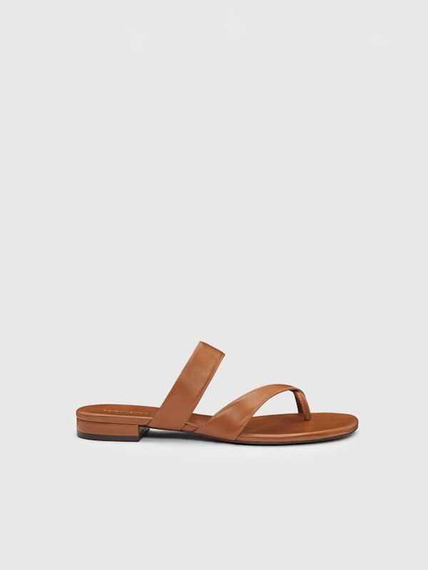 Genine Flat Sandal - Pecan Leather