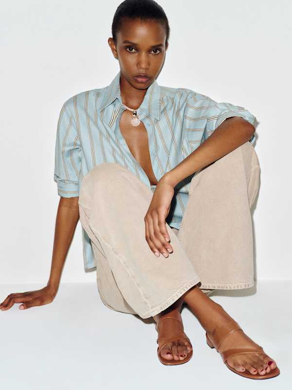 Genine Flat Sandal - Pecan Leather