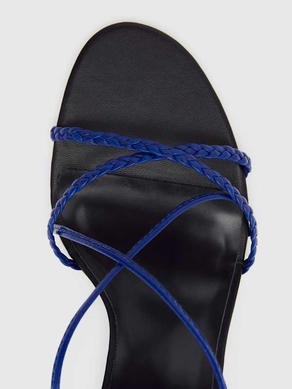 Jackson Heeled Sandal - Cobalt Black Leather