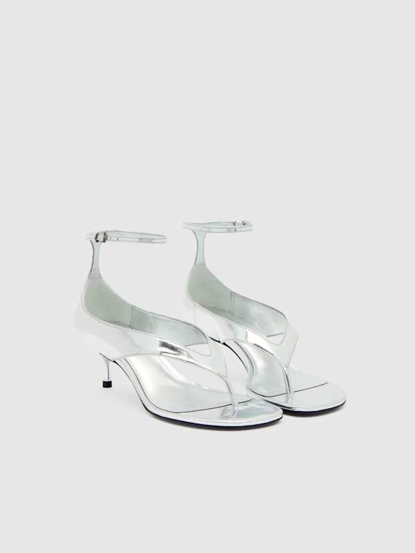 Stef Heeled Sandal - Mirror Metallic