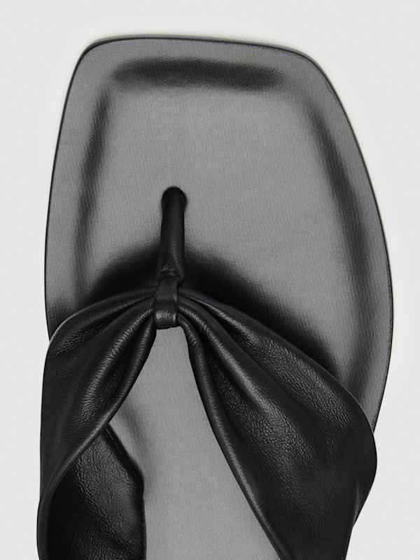 Larsen Thong Sandal - Black Leather