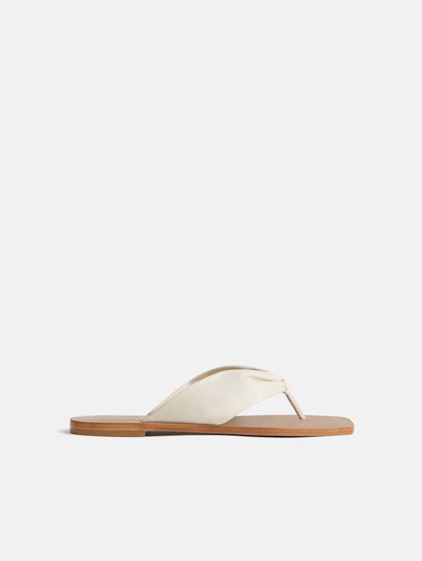Larsen Thong Sandal - White Leather