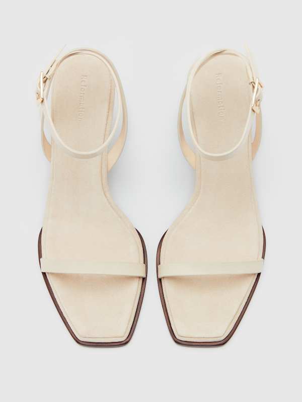 Lina Wedge Sandal - Almond Leather