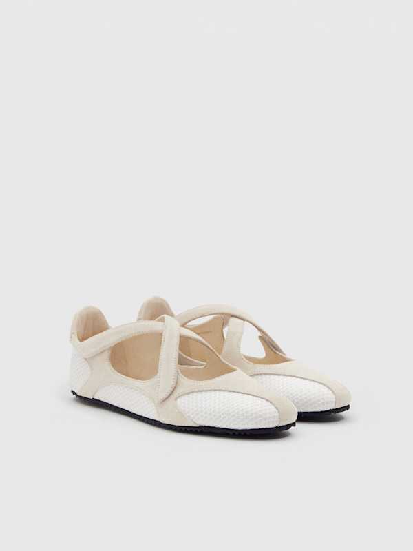 Terra Ballet Sneaker - Almond Suede Mesh